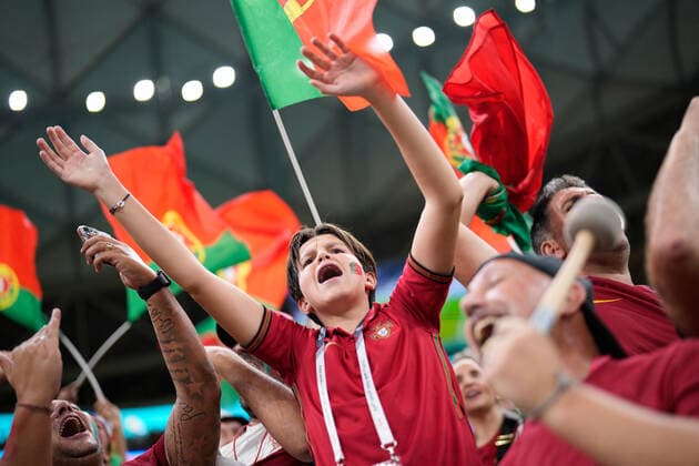 Portugal fans (POR), NOVEMBER 28, 2022 - Football Soccer : FIFA World Cup, WM, Weltmeisterschaft, Fussball Qatar 2022 Group H match between Portugal 2-0 Uruguay at Lusail Stadium in Lusail, Qatar.  (204996533)