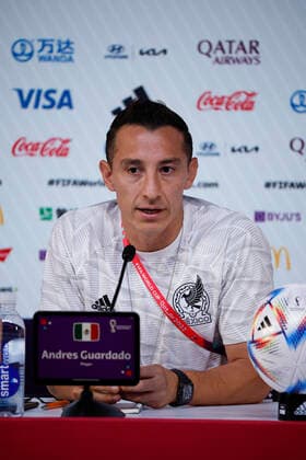 Mexico s national team, Nationalteam midfielder Andres Guardado during a press conference, PK, Pressekonferenz after a training session of the team in Doha, Qatar, on November 29, 2022. Press conference Mexico !ACHTUNG: NUR REDAKTIONELLE NUTZUNG!  Copyright: xJosexMendezx EVE1363 20221129-2a836732a63dc95ba3dfe9cf57d4449f85d26f58