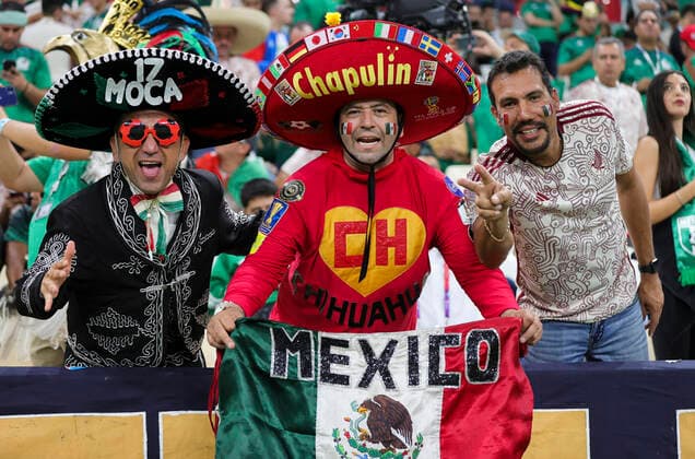 Saudi Arabia v Mexico 2022 FIFA World Cup, WM, Weltmeisterschaft, Fussball Mexico fans before the 2022 FIFA World Cup Group C match at Lusail Stadium, Lusail Content Not Available For UK Newspapers Copyright: xPaulxChestertonx FIL-17655-0014 UK Newspapers OUT