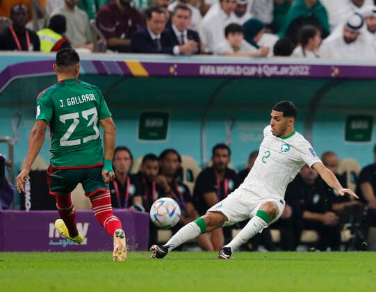 Saudi Arabia v Mexico 2022 FIFA World Cup, WM, Weltmeisterschaft, Fussball Sultan Al-Ghanam of Saudi Arabia passes the ball during the 2022 FIFA World Cup Group C match at Lusail Stadium, Lusail Content Not Available For UK Newspapers Copyright: xPaulxChestertonx FIL-17655-0047 UK Newspapers OUT