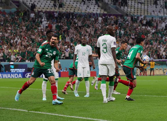 Saudi Arabia v Mexico 2022 FIFA World Cup, WM, Weltmeisterschaft, Fussball Henry Martin celebrates after scoring Mexicos first goal during the 2022 FIFA World Cup Group C match at Lusail Stadium, Lusail Content Not Available For UK Newspapers Copyright: xPaulxChestertonx FIL-17655-0118 UK Newspapers OUT