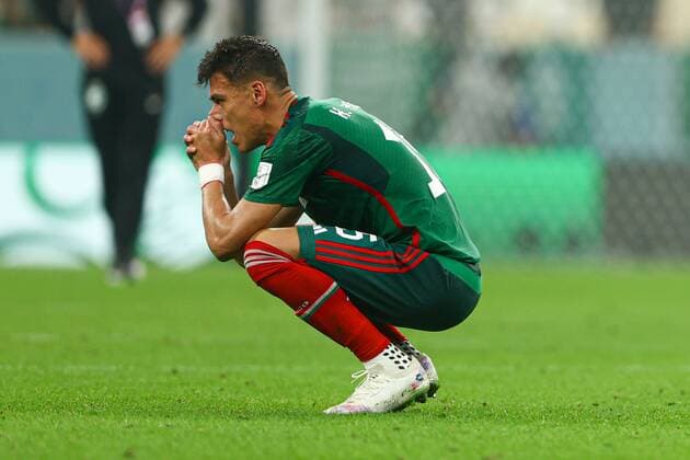 Mandatory Credit: Photo by Kieran McManus Shutterstock (13640351al) Hector Moreno of Mexico dejected at full time Saudi Arabia v Mexico, FIFA World Cup, WM, Weltmeisterschaft, Fussball 2022, Group C, Football, Lusail Stadium, Al Daayen, Qatar - 30 Nov 2022 Editorial Use Only Saudi Arabia v Mexico, FIFA World Cup 2022, Group C, Football, Lusail Stadium, Al Daayen, Qatar - 30 Nov 2022 Editorial Use Only Copyright: xKieranxMcManus Shutterstockx 13640351al
