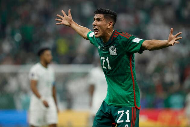 Uriel Antuna of Mexico reacts during a FIFA World Cup, WM, Weltmeisterschaft, Fussball soccer match of the group phase between Saudi Arabia and Mexico at Lusail stadium, Qatar 30 November 2022. Mundial de Fútbol: Saudi Arabia vs. Mexico !ACHTUNG: NUR REDAKTIONELLE NUTZUNG!  Copyright: xJoséxMéndezx GR3340 20221130-8af052a59851cc28715b76af07311f64cc4f8cbd