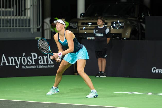 Credit Andorra Open 2022 - WTA, Tennis Damen 125 Yanina Wickmayer of Belgium in action against Alison van Uytvanck of Belgium during the Credit Andorra Open Women s Tennis Association (WTA) tennis tournament at the Poliesportiu d Andorra in Andorra La Vella, Andorra on November 29, 2022 Andorra La Vella, Andorra  Copyright: xMartinxSilvaxCosentinox originalFilename:silvacosentino-yaninawi221129_npmg0.jpg