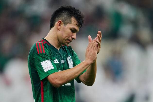 RECORD DATE NOT STATED FIFA World Cup, WM, Weltmeisterschaft, Fussball Qatar 2022 Saudi Arabia vs Mexico Hirving Lozano of Mexico during the game Saudi Arabia vs Mexican national team, Nationalteam (Mexico), Corresponding to Group C of the FIFA World Cup Qatar 2022, at Lusail Stadium, Lusail, Doha, on November 30, 2022. <br><br> Hirving Lozano de Mexico durante el partido Arabia Saudi vs Seleccion Nacional Mexicana (Mexico), correspondiente al Grupo C de la Copa Mundial de la FIFA Qatar 2022, en el Estadio Lusail, Lusail, Doha, el 30 de noviembre de 2022. LUSAIL DOHA QATAR Copyright: xJorgexMartinezx 20221130_17253
