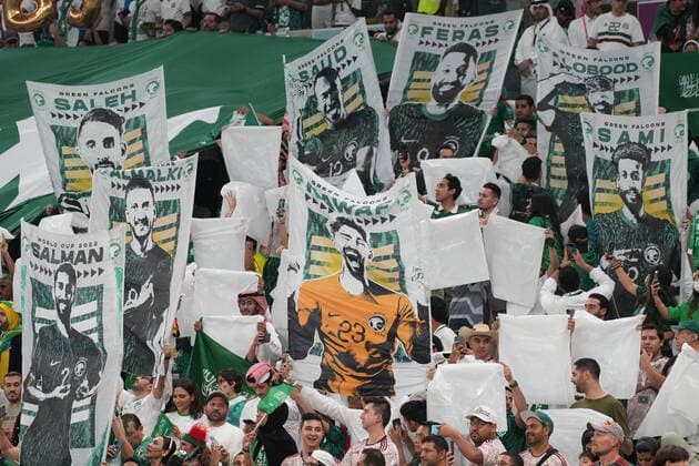 DOHA (QATAR), 11 30 2022 - WORLD CUP SAUDI ARABIA vs MEXICO - Fans at the match between Saudi Arabia vs Mexico, for the first phase of the Qatar FIFA World Cup, WM, Weltmeisterschaft, Fussball held at Lusail stadium, in Doha , this Wednesday (30). Photos by Alexandre Brum Ag. frame 31119 (Alexandre Brum Ag. Enquadrar SPP)  Copyright: xAlexandrexBrum Ag.xEnquadrarx xSx spp-en-AlBrEn-DSC03182