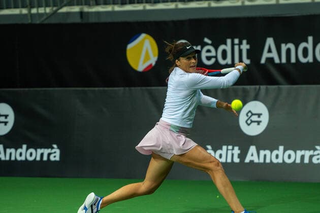 Credit Andorra Open 2022 - WTA, Tennis Damen 125 Tatjana Maria of Germany in action against Victoria JimÃ nez Kasintseva of Andorra during the Credit Andorra Open Women s Tennis Association (WTA) tennis tournament at the Poliesportiu d Andorra in Andorra La Vella, Andorra on November 30, 2022 Andorra La Vella, Andorra  Copyright: xMartinxSilvaxCosentinox originalFilename:silvacosentino-tatjanam221130_npkH5.jpg