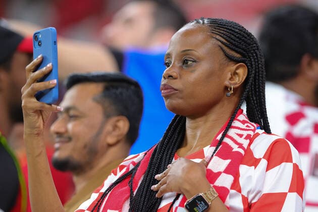 Croatian fan during the FIFA World Cup, WM, Weltmeisterschaft, Fussball Qatar 2022 Group F match between Croatia and Belgium at Ahmad Bin Ali Stadium, Ar-Rayyan, Qatar on 1 December 2022. Copyright: xPeterxDovganx 34620003