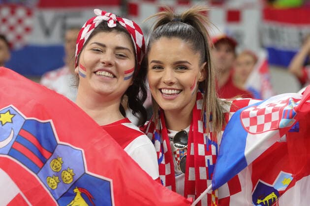 Croatian fans during the FIFA World Cup, WM, Weltmeisterschaft, Fussball Qatar 2022 Group F match between Croatia and Belgium at Ahmad Bin Ali Stadium, Ar-Rayyan, Qatar on 1 December 2022. Copyright: xPeterxDovganx 34620007