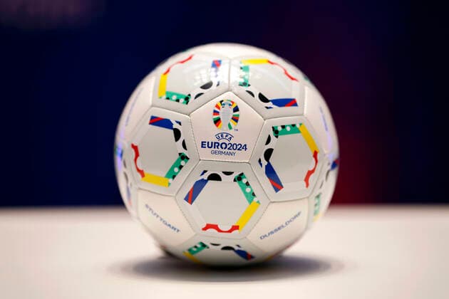 The official match ball of the upcoming UEFA EURO 2024, at the presentation of the plans for the European Football Championship 2024 UEFA EURO 2024 in Germany A total of five European Football Championship matches are to be played in Cologne at the RheinEnergie Stadium, including four preliminary round matches and one round of 16 Cologne, 01 12 2022 NRW Germany Copyright: xChristophxHardtx