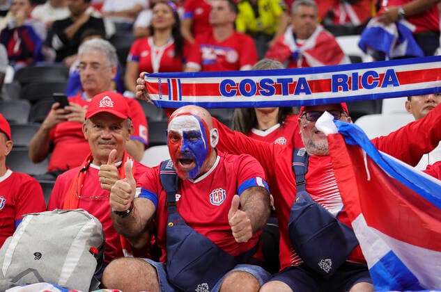 Costa Rica v Germany 2022 FIFA World Cup, WM, Weltmeisterschaft, Fussball Costa Rica fans before the 2022 FIFA World Cup Group E match at Al Bayt Stadium, Al Bayt Content Not Available For UK Newspapers Copyright: xPaulxChestertonx FIL-17657-0013 UK Newspapers OUT