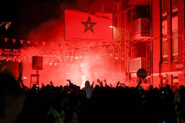 FIFA World Cup 2022, Canada - Morocco, riots by Moroccan fans in The Hague