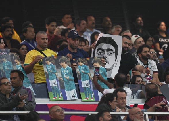 FIFA World Cup 2022, Costa Rica - Germany, fans with Özil posters