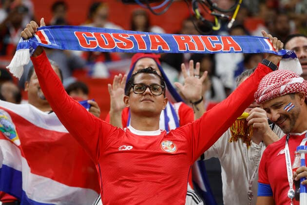 Costa Rican fans attend during a FIFA World Cup, WM, Weltmeisterschaft, Fussball soccer match of the group phase between Costa Rica and Germany at Al Bayt stadium in Al Khor, Qatar,01 December 2022. Soccer World Cup: Japan vs. Spain !ACHTUNG: NUR REDAKTIONELLE NUTZUNG!  Copyright: xJuanxIgnacioxRoncoronix GR4078 20221201-42380608c60cb8f51e46a1b1c9ec2aeeef0f9a31