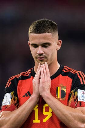 221201 Leander Dendoncker of Belgium looks dejected during the FIFA World Cup 2022 football match between Croatia and Belgium on December 1, 2022 in Doha Photo Joel Marklund BILDBYRAN code JM JM0397 bbeng football football soccer fotball vm fotbols vm fotbols vm fotbols vm 2022 fifa world cup 2022 croatia croatia belgium belgium depp,  Copyright: JOELxMARKLUND BB221201JM310