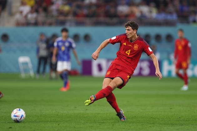 Pau Torres (ESP), DECEMBER 1, 2022 - Football Soccer : FIFA World Cup, WM, Weltmeisterschaft, Fussball Qatar 2022 Group E match between Japan 2-1 Spain at Khalifa International Stadium in Al Rayyan, Qatar.  (205294606)