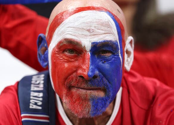 (221201) -- AL KHOR, Dec. 1, 2022 -- A fan reacts before the Group E match between Costa Rica and Germany at the 2022 FIFA World Cup, WM, Weltmeisterschaft, Fussball at Al Bayt Stadium in Al Khor, Qatar, Dec. 1, 2022. ) (SP)QATAR-AL KHOR-2022 WORLD CUP-GROUP E-CRC VS GER HanxYan 