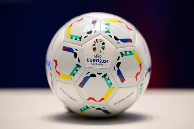 The official match ball of the upcoming UEFA EURO 2024, at the presentation of the plans for the European Football Championship 2024 UEFA EURO 2024 in Germany A total of five European Football Championship matches are to be played in Cologne at the RheinEnergie Stadium, including four preliminary round matches and one round of 16 Cologne, 01 12 2022 NRW Germany Copyright: xChristophxHardtx