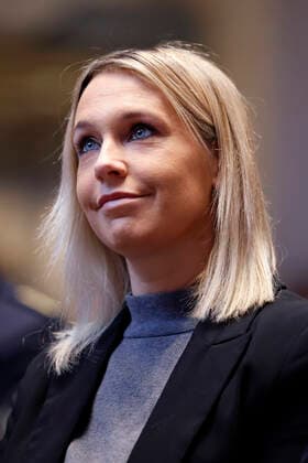 Footballer Lena Goeßling at the presentation of the plans for the European Football Championship 2024 UEFA EURO 2024 in Germany A total of five matches of the European Football Championship are to be played in Cologne at the RheinEnergie Stadium, including four preliminary round matches and one round of 16 Cologne, 01 12 2022 NRW Germany Copyright: xChristophxHardtx