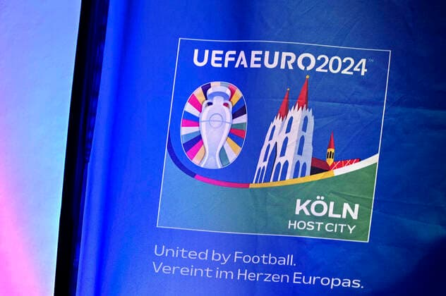 UEFA Euro 2024 Cologne Logo at the presentation of the plans for the European Football Championship 2024 in Germany in Cologne City Hall A total of five matches of the European Football Championship are to be played in Cologne at the RheinEnergie Stadium Cologne, 01 12 2022 Foto:xD.xAnoraganingrumx xFuturexImage