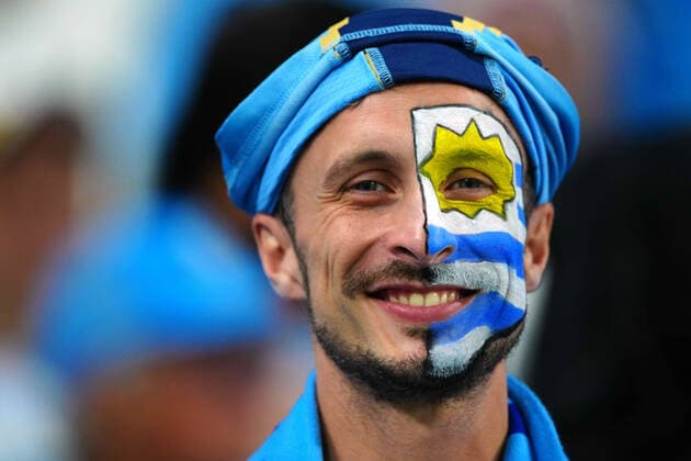 Mandatory Credit: Photo by Javier Garcia Shutterstock (13640424c) Uruguay fans enjoy the build up to the game Ghana v Uruguay, FIFA World Cup, WM, Weltmeisterschaft, Fussball 2022, Group H, Football, Al Janoub Stadium, Al Wakrah, Qatar - 02 Dec 2022 Editorial Use Only Ghana v Uruguay, FIFA World Cup 2022, Group H, Football, Al Janoub Stadium, Al Wakrah, Qatar - 02 Dec 2022 Editorial Use Only  Copyright: xJavierxGarcia Shutterstockx 13640424c