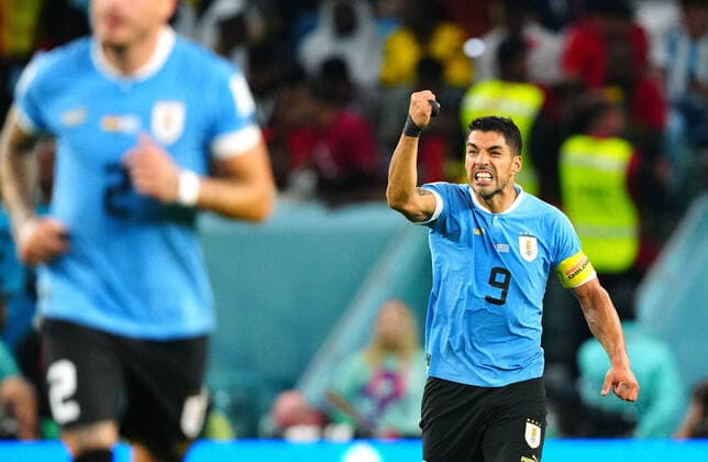 Mandatory Credit: Photo by Javier Garcia Shutterstock (13640424ax) Luis Suarez of Uruguay Ghana v Uruguay, FIFA World Cup, WM, Weltmeisterschaft, Fussball 2022, Group H, Football, Al Janoub Stadium, Al Wakrah, Qatar - 02 Dec 2022 Editorial Use Only Ghana v Uruguay, FIFA World Cup 2022, Group H, Football, Al Janoub Stadium, Al Wakrah, Qatar - 02 Dec 2022 Editorial Use Only  Copyright: xJavierxGarcia Shutterstockx 13640424ax