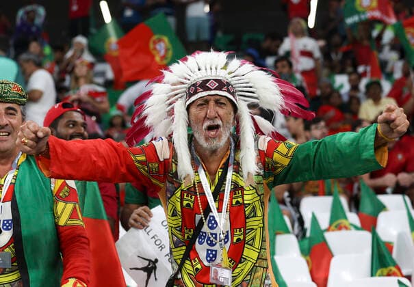 Football - 2022 FIFA World Cup, WM, Weltmeisterschaft, Fussball Qatar - Group H - Round Three - South Korea vs Portugal - Education City Stadium, Doha - Friday 2nd December 2022 Fans are seen before the game 