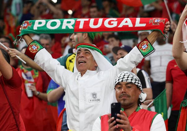 Football - 2022 FIFA World Cup, WM, Weltmeisterschaft, Fussball Qatar - Group H - Round Three - South Korea vs Portugal - Education City Stadium, Doha - Friday 2nd December 2022 Fans are seen before the game 