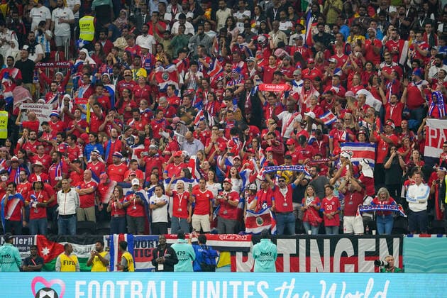 DOHA, QATAR - DECEMBER 1: Supporter of Costa Rica before the FIFA World Cup, WM, Weltmeisterschaft, Fussball Qatar 2022 group E match between Costa Rica and Germany at Al Bayt Stadium on December 1, 2022 in Doha, Qatar. (Photo by Florencia Tan Jun PxImages Icon Sportswire) SOCCER: DEC 01 FIFA World Cup - Germany v Costa Rica Icon221201649