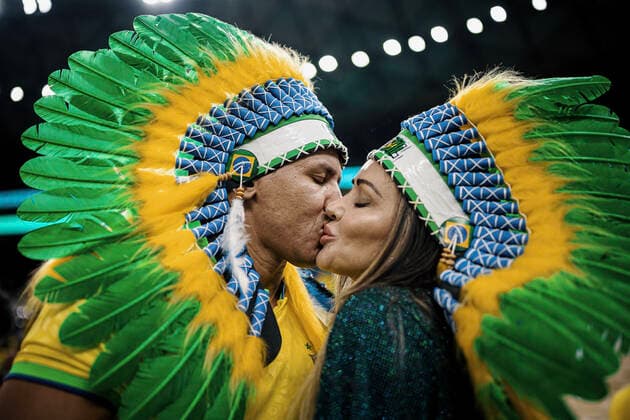Cameroon vs Brazil LUSAIL, AD - 02.12.2022: CAMEROON VS BRAZIL - Fans during the match between Cameroon and Brazil, valid for the third round of the group stage of the World Cup, held at the National Stadium of Lusail in Lusail, Qatar. (Photo: Marcelo Machado de Melo Fotoarena) x2304551x  MarceloxMachadoxdexMelo
