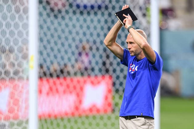 FUSSBALL WM 2022 Achtelfinale Niederlande - USA 03.12.2022 Enttaeuschung USA; Trainer Gregg Berhalter *** FOOTBALL World Cup 2022 Round of 16 Netherlands USA 03 12 2022 disappointment USA coach Gregg Berhalter