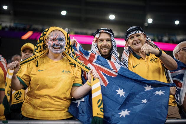 argentina vs australia AL-RAYYAN, AR - 03.12.2022: ARGENTINA VS AUSTRALIA - Fans before the match between Argentina and Australia, valid for the round of 16 of the World Cup, held at the Ahmed bin Ali Stadium in Al-Rayyan, Qatar. (Photo: Marcelo Machado de Melo Fotoarena) x2304976x  MarceloxMachadoxdexMelo