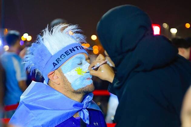 RECORD DATE NOT STATED FIFA World Cup, WM, Weltmeisterschaft, Fussball Qatar 2022 Argentina vs Australia OF Fans o Aficion during the game Argentina vs Australia, corresponding to the round of 16 of the FIFA World Cup Qatar 2022, at Ahmad Bin Ali Stadium, Al Rayyan, Doha, on December 03, 2022. <br><br> Fans o Aficion durante el partido Argentina vs Australia, correspondiente a los octavos de final de la Copa Mundial de la FIFA Catar 2022, en el Estadio Ahmad Bin Ali, Al Rayyan, Doha, el 03 de Diciembre de 2022 AL RAYYAN DOHA QATAR  Copyright: xAdrianxMaciasx 20221203_2616