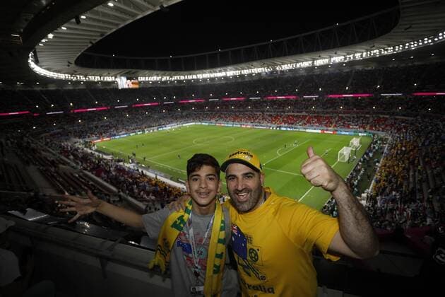 RECORD DATE NOT STATED FIFA World Cup, WM, Weltmeisterschaft, Fussball Qatar 2022 Argentina vs Australia OF Fans o Aficion during the game Argentina vs Australia, corresponding to the round of 16 of the FIFA World Cup Qatar 2022, at Ahmad Bin Ali Stadium, Al Rayyan, Doha, on December 03, 2022. <br><br> Fans o Aficion durante el partido Argentina vs Australia, correspondiente a los octavos de final de la Copa Mundial de la FIFA Catar 2022, en el Estadio Ahmad Bin Ali, Al Rayyan, Doha, el 03 de Diciembre de 2022 AL RAYYAN DOHA QATAR  Copyright: xAndresxPinax 20221203_2925