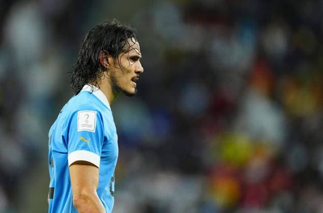 Mandatory Credit: Photo by Javier Garcia Shutterstock (13640424cl) Edinson Cavani of Uruguay Ghana v Uruguay, FIFA World Cup, WM, Weltmeisterschaft, Fussball 2022, Group H, Football, Al Janoub Stadium, Al Wakrah, Qatar - 02 Dec 2022 Editorial Use Only Ghana v Uruguay, FIFA World Cup 2022, Group H, Football, Al Janoub Stadium, Al Wakrah, Qatar - 02 Dec 2022 Editorial Use Only Copyright: xJavierxGarcia Shutterstockx 13640424cl
