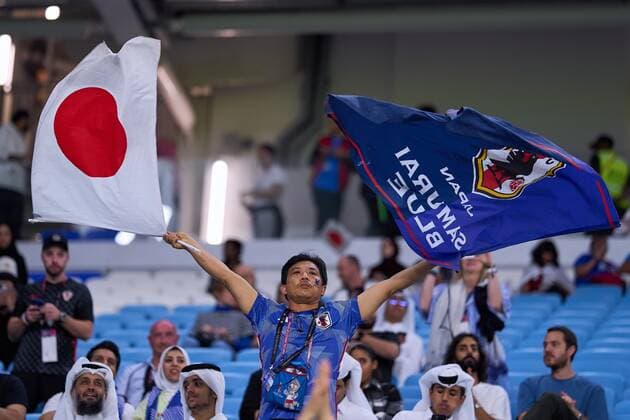 RECORD DATE NOT STATED FIFA World Cup, WM, Weltmeisterschaft, Fussball Qatar 2022 Japan vs Croatia OF Fans o Aficion during the game Japan vs Croatia, corresponding to the round of 16 of the FIFA World Cup Qatar 2022, at Al Janoub, Al Wakrah, Doha, on December 05, 2022. <br><br> Fans o Aficion durante el partido Japon vs Croacia correspondiente a los octavos de final de la Copa Mundial de la FIFA Catar 2022, en el Estadio Al Janoub, Al Wakrah, Doha, el 05 de Diciembre de 2022 AL WAKRAH DOHA QATAR  Copyright: xCristianxdexMarchenax 20221205_4118