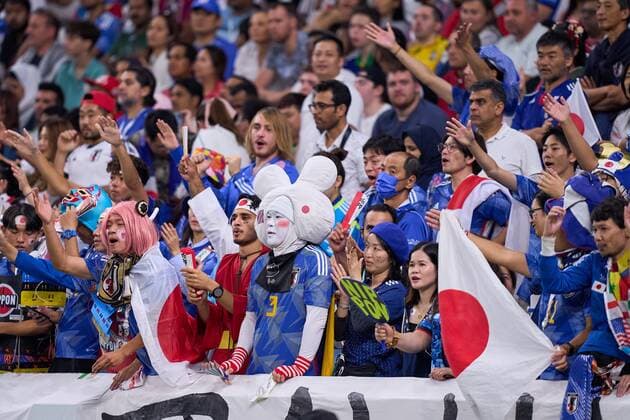 RECORD DATE NOT STATED FIFA World Cup, WM, Weltmeisterschaft, Fussball Qatar 2022 Japan vs Croatia OF Fans o Aficion during the game Japan vs Croatia, corresponding to the round of 16 of the FIFA World Cup Qatar 2022, at Al Janoub, Al Wakrah, Doha, on December 05, 2022. <br><br> Fans o Aficion durante el partido Japon vs Croacia correspondiente a los octavos de final de la Copa Mundial de la FIFA Catar 2022, en el Estadio Al Janoub, Al Wakrah, Doha, el 05 de Diciembre de 2022 AL WAKRAH DOHA QATAR  Copyright: xCristianxdexMarchenax 20221205_4153