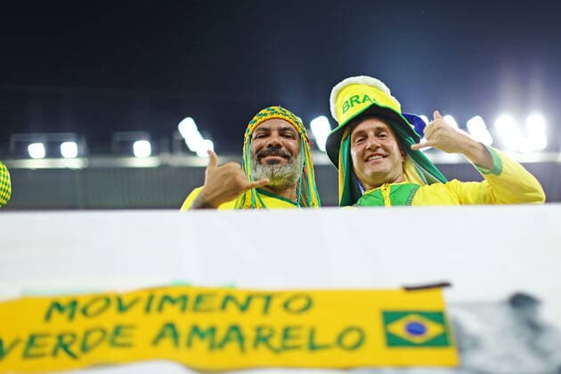 5th December 2022; Stadium 974, Ras Abu Aboud, Doha, Qatar: FIFA World Cup, WM, Weltmeisterschaft, Fussball final 16 round, Brazil versus South Korea: Fans of Brasil  ActionPlus12456241 HeulerxAndrey