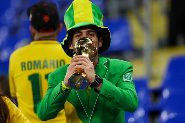 December 5, 2022, DOHA, QATAR: Brazil fan during a match against South Korea valid for the round of 16 of the FIFA World Cup, WM, Weltmeisterschaft, Fussball in Qatar at Stadium 974 on December 05, 2022 in Doha, Qatar. Photo: DOHA QATAR - ZUMAv122 20221205_zap_v122_060 Copyright: xWilliamxVolcovx
