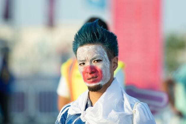 Japan v Croatia: Round of 16 - FIFA World Cup, WM, Weltmeisterschaft, Fussball Qatar 2022 Japan fans show their support outside the stadium prior to the FIFA World Cup Qatar 2022 Round of 16 match between Japan and Croatia at Al Janoub Stadium on December 05, 2022 in Al Wakrah, Qatar. Wakrah Qatar  Copyright: xAhmedxAwaadx originalFilename:awaad-notitle221205_npiXt.jpg