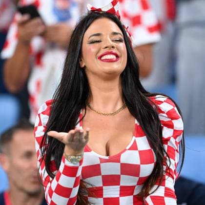 FOOTBALL World Cup 2022 Round of 16 Japan Croatia 05 12 2022 Miss Croatia Ivana Knoell before the match