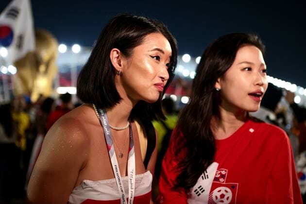 RECORD DATE NOT STATED December 5, 2022. - Doha, Qatar. - 974 Stadium. FIFA World Cup, WM, Weltmeisterschaft, Fussball 2022. Round of 16. Brazil v South Korea. In photo: South Korea fans DmitryxGolubovich