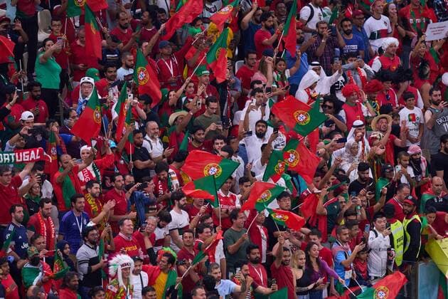 RECORD DATE NOT STATED FIFA World Cup, WM, Weltmeisterschaft, Fussball Qatar 2022 Portugal vs Switzerland OF Fans o Aficion during the game Portugal vs Switzerland, corresponding to the round of 16 of the FIFA World Cup Qatar 2022, at Lusail Stadium, Lusail, Doha, on December 06, 2022. <br><br> Fans o Aficion durante el partido Portugal vs Suiza, correspondiente a los octavos de final de la Copa Mundial de la FIFA Catar 2022, en el Estadio Lusail, Lusail, Doha, el 06 de Diciembre de 2022 LUSAIL DOHA QATAR  Copyright: xCristianxdexMarchenax 20221206_6001