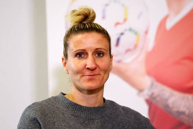 UEFA Euro 2024 Host City Leipzig 08 12 2022 Leipzig, 08 12 2022, Egidius Braun Sports School, European Football Championship 2024, Working Visit of EURO 2024 GmbH and Inclusive European Cup , Euro24 Organizing Committee In the picture Anja Mittag Leipzig Ambassador, Co-coach RB Leipzig , Picture Point