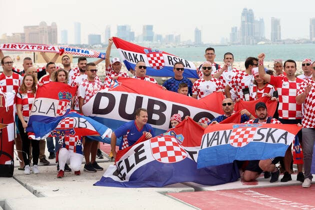 FIFA World Cup 2022, Croatia national team, fans get in the mood for the quarter-finals