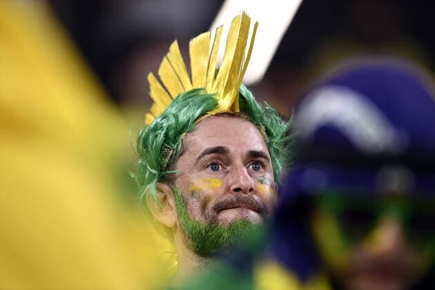 Foto Fabio Ferrari LaPresse 9 Dicembre 2022 Doha, Qatar - - Calcio - Qatar 2022 - Coppa del Mondo Fifa - Croazia vs Brasile - Quarti di finale - Education City Stadium. Nella foto: tifosi (Brazil) December 9, 2022 Doha, Qatar - sport - Soccer - Qatar 2022- FIFA World Cup, WM, Weltmeisterschaft, Fussball -Croatia v Brazil - Round of 8 - Education City Stadium. In the pic: supporter (Brazil)  Copyright: xFabioxFerrari LaPressex