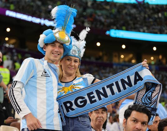 Netherlands v Argentina 2022 FIFA World Cup, WM, Weltmeisterschaft, Fussball Argentina fans during the 2022 FIFA World Cup Quarter-final match at Lusail Stadium, Lusail Content Not Available For UK Newspapers Copyright: xPaulxChestertonx FIL-17790-0130 UK Newspapers OUT