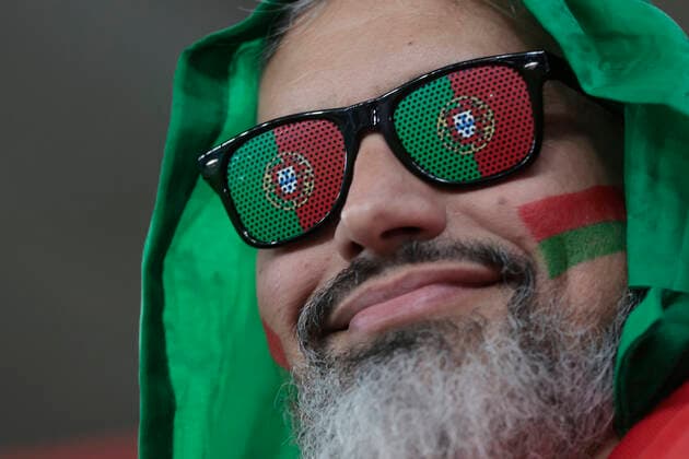 A fan from Portugal attends today, in a match of the quarterfinals of the Soccer World Cup Qatar 2022 between Morocco and Portugal at the Al Zumama stadium in Doha, Qatar 10 December 2022. Soccer World Cup 2022: Morocco - Portugal !ACHTUNG: NUR REDAKTIONELLE NUTZUNG!  Copyright: xJUANxIGNACIOxRONCORONIx GR6007 20221210-010609c910792bf037eaf39816399acf63a6cfb0