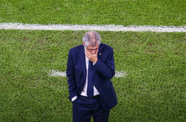 Mandatory Credit: Photo by Michael Zemanek Shutterstock (13655764bg) Manager Fernando Santos of Portugal Morocco v Portugal, FIFA World Cup, WM, Weltmeisterschaft, Fussball 2022, Quarter Final, Football, Al Thumama Stadium, Doha, Qatar - 10 Dec 2022 Editorial Use Only Morocco v Portugal, FIFA World Cup 2022, Quarter Final, Football, Al Thumama Stadium, Doha, Qatar - 10 Dec 2022 Editorial Use Only Copyright: xMichaelxZemanek Shutterstockx 13655764bg