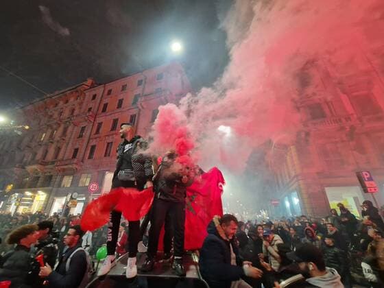 FIFA World Cup 2022, Morocco - Portugal, Moroccan fans celebrate in many foreign cities
